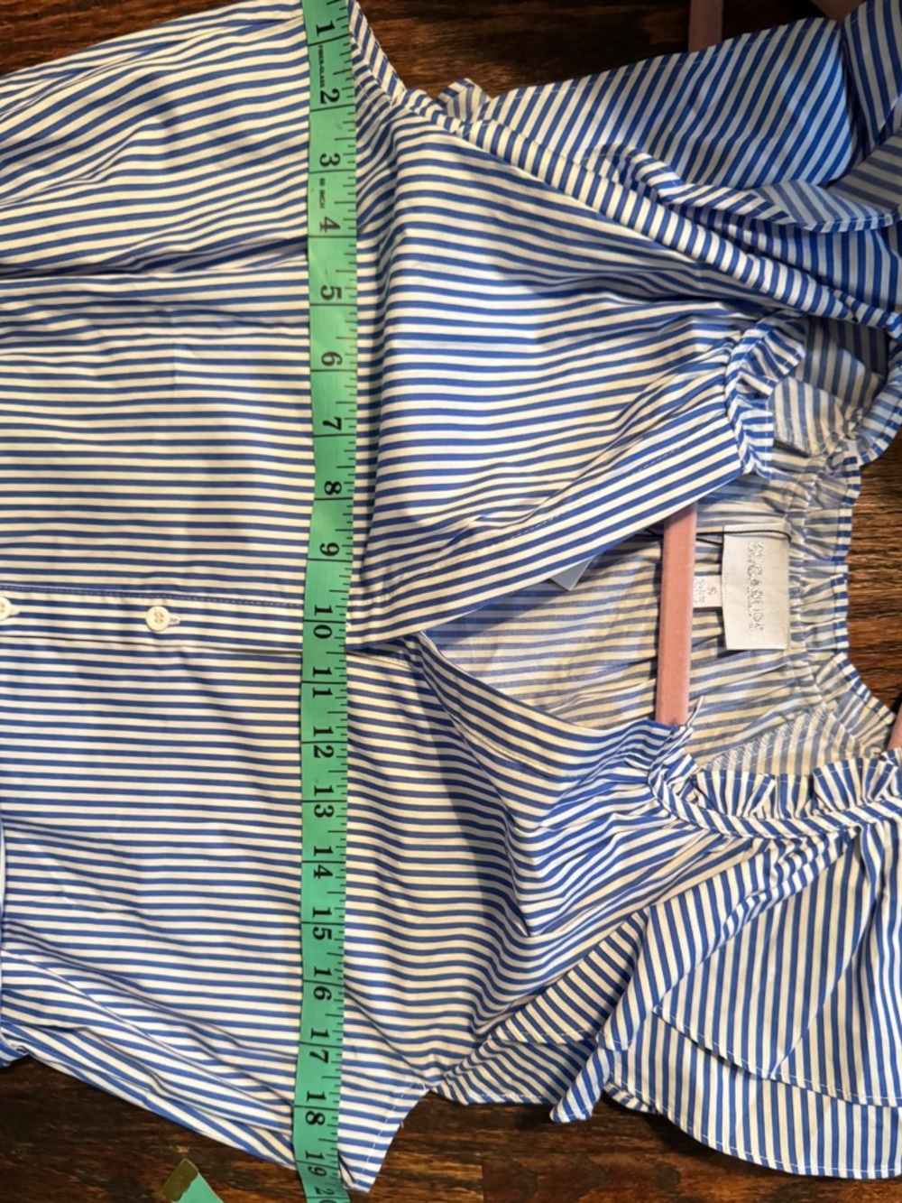 Sugarlips Blue and White Striped Midi Dress NWOT Coastal Preppy Classic Cotton - Picture 12 of 14